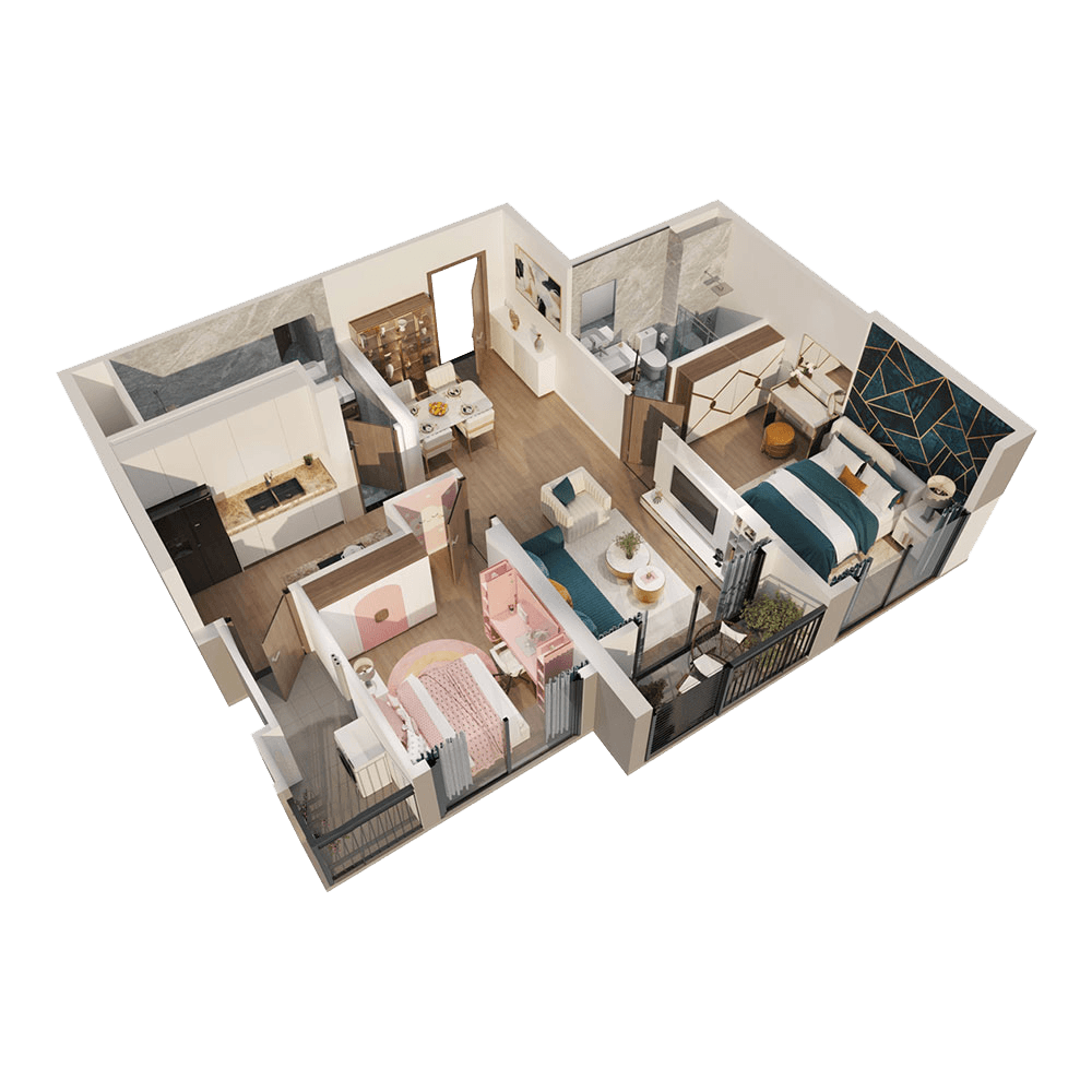 Gói nhà thông minh KNX cho căn hộ 2 phòng ngủ