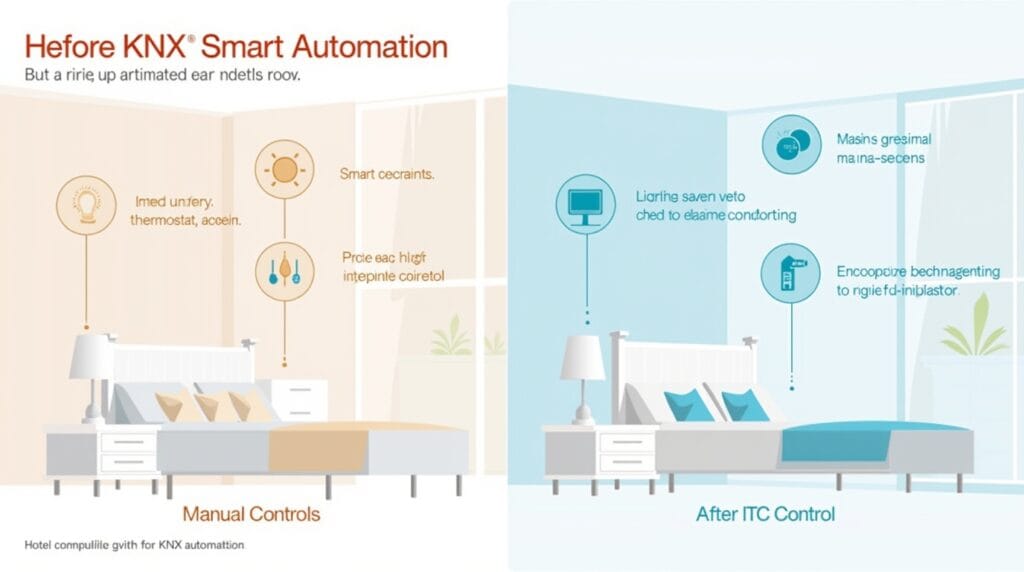 Flux Dev A sidebyside infographic comparing a hotel room befor 0