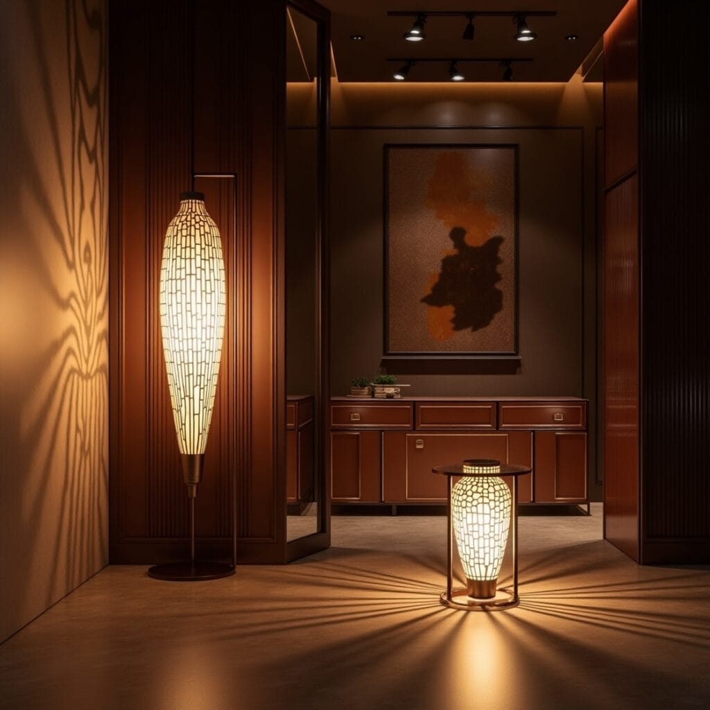 Flux Dev Create an artistic lighting showcase in a home interi 3